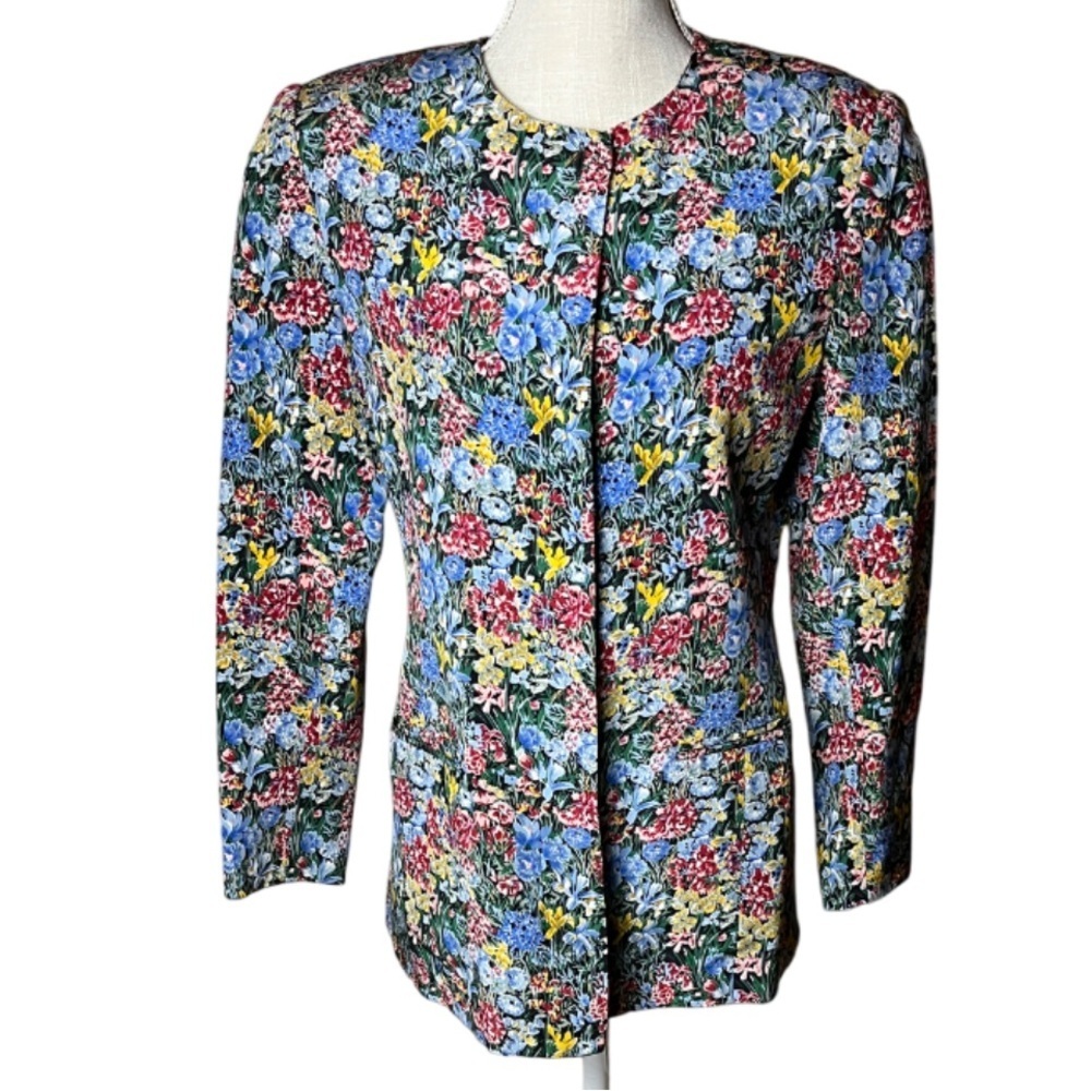Alcott & Andrews Beautiful Silk Floral Top / Jacket - 4